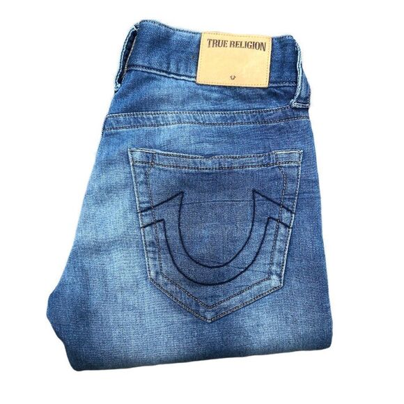 True Religion Jeans Size 28 GENO Slim Blue - Picture 1 of 8